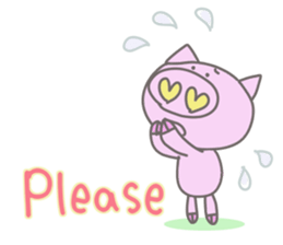 Bu-suke of the pig(English version) sticker #3392434