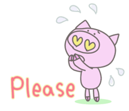 Bu-suke of the pig(English version) sticker #3392434