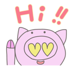 Bu-suke of the pig(English version) sticker #3392435