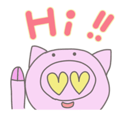 Bu-suke of the pig(English version) sticker #3392435