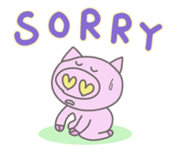 Bu-suke of the pig(English version) sticker #3392437