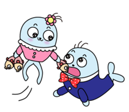 Beluga whales hilarious Family sticker #3393235