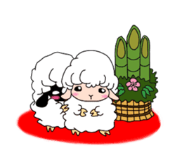 A black sheep and a white sheep sticker #3393410