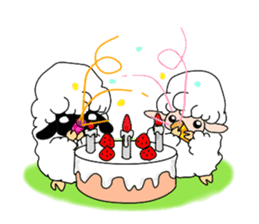 A black sheep and a white sheep sticker #3393412