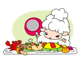 A black sheep and a white sheep sticker #3393413