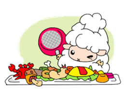 A black sheep and a white sheep sticker #3393413