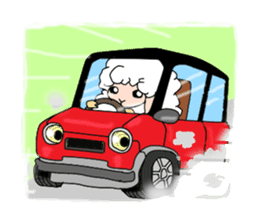 A black sheep and a white sheep sticker #3393416