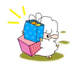 A black sheep and a white sheep sticker #3393418