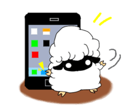 A black sheep and a white sheep sticker #3393420
