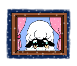 A black sheep and a white sheep sticker #3393421