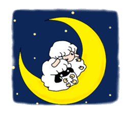 A black sheep and a white sheep sticker #3393429