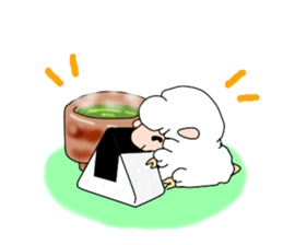 A black sheep and a white sheep sticker #3393431