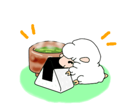 A black sheep and a white sheep sticker #3393431