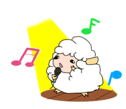 A black sheep and a white sheep sticker #3393439