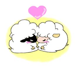 A black sheep and a white sheep sticker #3393440