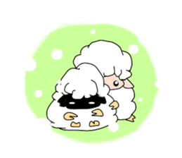 A black sheep and a white sheep sticker #3393441