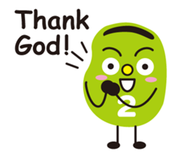 3 types sticker of Broad beans(English) sticker #3394454