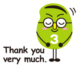 3 types sticker of Broad beans(English) sticker #3394455