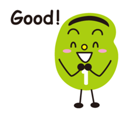 3 types sticker of Broad beans(English) sticker #3394456