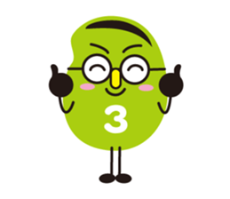 3 types sticker of Broad beans(English) sticker #3394461