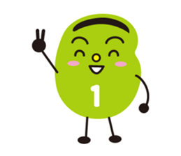 3 types sticker of Broad beans(English) sticker #3394462