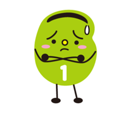3 types sticker of Broad beans(English) sticker #3394465