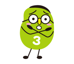 3 types sticker of Broad beans(English) sticker #3394467
