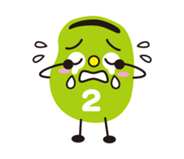 3 types sticker of Broad beans(English) sticker #3394475