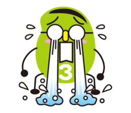 3 types sticker of Broad beans(English) sticker #3394476