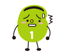 3 types sticker of Broad beans(English) sticker #3394477
