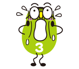 3 types sticker of Broad beans(English) sticker #3394479