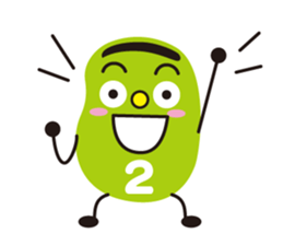3 types sticker of Broad beans(English) sticker #3394481