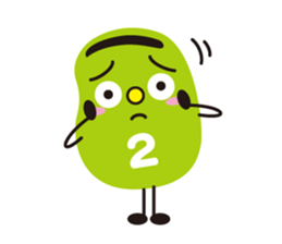 3 types sticker of Broad beans(English) sticker #3394484
