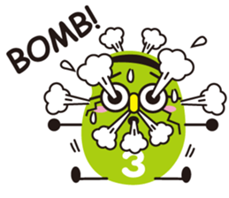 3 types sticker of Broad beans(English) sticker #3394488