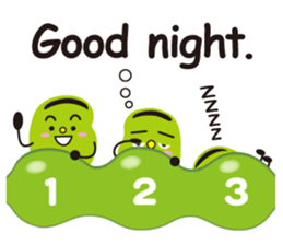 3 types sticker of Broad beans(English) sticker #3394489