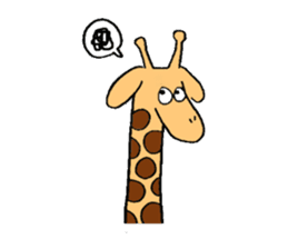 playful giraffe sticker #3395215