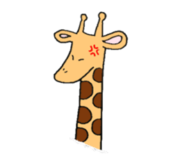 playful giraffe sticker #3395225
