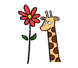 playful giraffe sticker #3395239