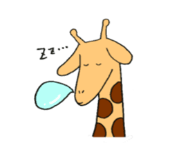 playful giraffe sticker #3395240