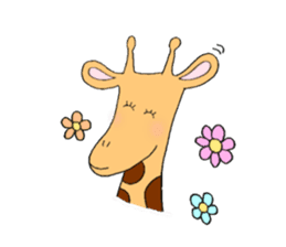 playful giraffe sticker #3395247