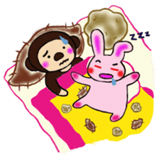 Malayan sun Bear and the rabbit sticker #3395257
