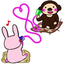 Malayan sun Bear and the rabbit sticker #3395287