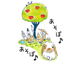 Small Rabbit Candy Tree sticker #3395585