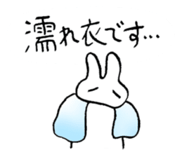 reaction of rabbit 3 sticker #3395731