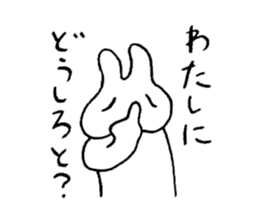 reaction of rabbit 3 sticker #3395733