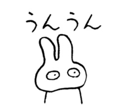 reaction of rabbit 3 sticker #3395735