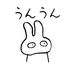 reaction of rabbit 3 sticker #3395735