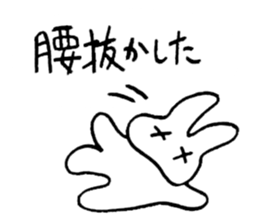 reaction of rabbit 3 sticker #3395739