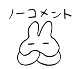 reaction of rabbit 3 sticker #3395748