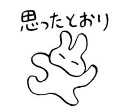 reaction of rabbit 3 sticker #3395750
